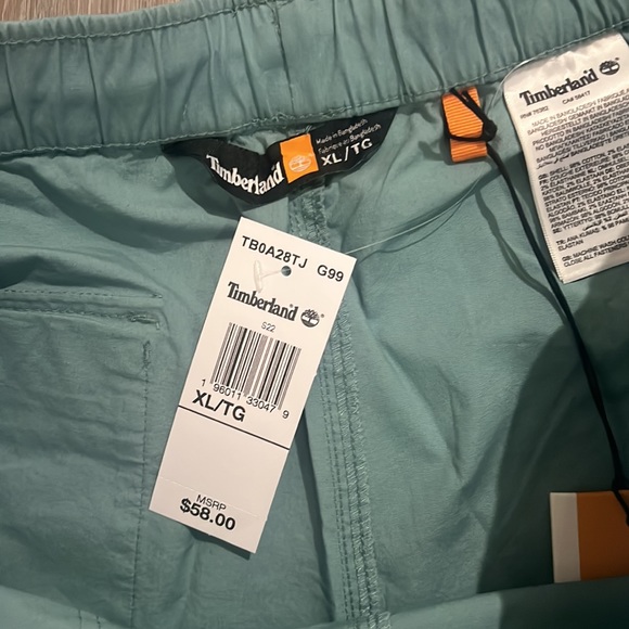 NWT timberland Mens progressive utility casual shorts mineral light blue XL - Picture 5 of 7